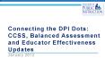 Connecting the DPI Dots: CCSS, Balanced Assessment and Educator Effectiveness Updates January 2012 PowerPoint PPT Presentation