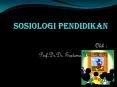 SOSIOLOGI PENDIDIKAN PowerPoint PPT Presentation