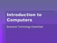 PPT – Introduction to Computers PowerPoint presentation | free to view ...
