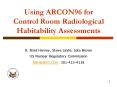 Using ARCON96 for Control Room Radiological Habitability Assessments PowerPoint PPT Presentation
