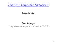 CSE3213 Computer Network I