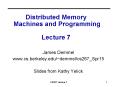 Distributed Memory Machines and Programming Lecture 7 PowerPoint PPT Presentation