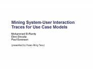 Mining System-User Interaction Traces for Use Case Models