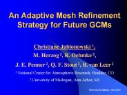 An Adaptive Mesh Refinement Strategy for Future GCMs