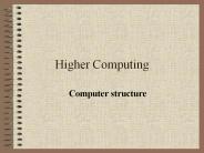 Higher Computing
