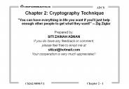 Chapter 2: Cryptography Technique