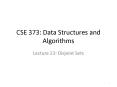CSE 373: Data Structures and Algorithms PowerPoint PPT Presentation