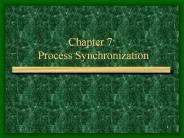 Chapter 7:  Process Synchronization