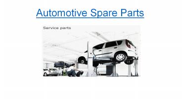 PPT – Automotive Spare Parts PowerPoint presentation | free to download ...