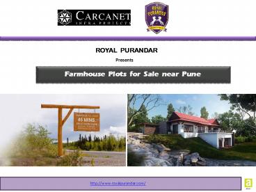 Royal Purandar: Farmhouse Plots for Sale near Pune