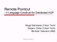 Remote Pointcut - A Language Construct for Distributed AOP PowerPoint PPT Presentation