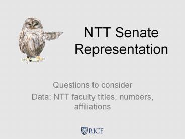 NTT Senate Representation