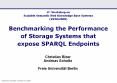 4th Workshop on Scalable Semantic Web Knowledge Base Systems (SSWS2008) Benchmarking the Performance of Storage Systems that expose SPARQL Endpoints PowerPoint PPT Presentation