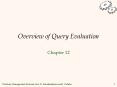 Overview of Query Evaluation PowerPoint PPT Presentation