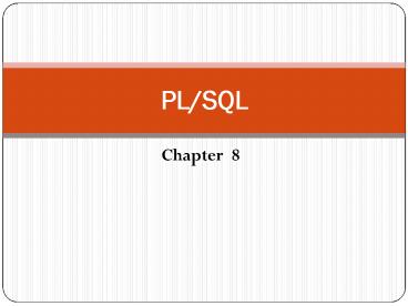 PL/SQL presentation | free to download