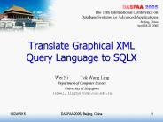 Translate Graphical XML Query Language to SQLX