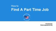 How To Find A Part Time Job