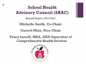 School Health Advisory Council (SHAC)