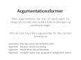 Argumentationsformer PowerPoint PPT Presentation