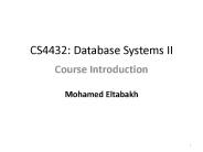 CS4432: Database Systems II
