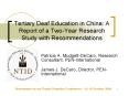Tertiary Deaf Education in China: A Report of a Two-Year Research Study with Recommendations PowerPoint PPT Presentation