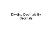 Dividing Decimals