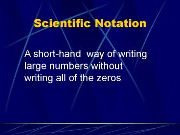 Scientific Notation
