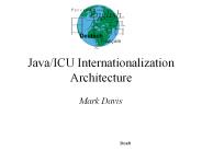 Java/ICU Internationalization Architecture