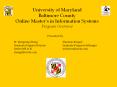 University of Maryland Baltimore County Online Master PowerPoint PPT Presentation