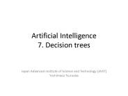 Artificial Intelligence 7. Decision trees