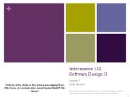 Informatics 122 Software Design II
