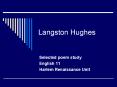 Langston Hughes PowerPoint PPT Presentation