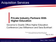 Private Industry Partners With Higher Education