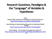 Research Questions, Paradigms