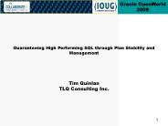 Tim Quinlan TLQ Consulting Inc.