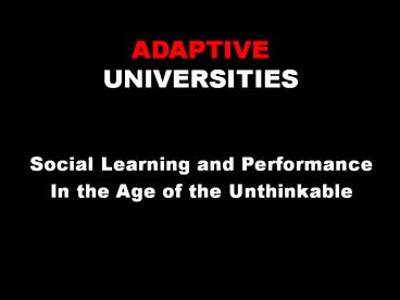 Social Learning and Performance