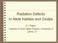 Radiation Defects PowerPoint PPT Presentation