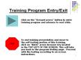 Training Program Entry/Exit PowerPoint PPT Presentation