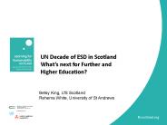 UN Decade of ESD in Scotland