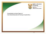 Presentation on Green Paper on