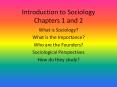 Introduction to Sociology Chapters 1 and 2 PowerPoint PPT Presentation