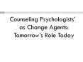 Counseling Psychologists PowerPoint PPT Presentation