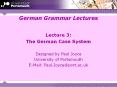 German Grammar Lectures PowerPoint PPT Presentation