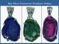 Buy Silver Gemstone Pendants Online