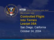 Controlled Flight Into Terrain Learjet 35A
