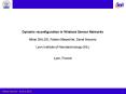 Dynamic reconfiguration in Wireless Sensor Networks PowerPoint PPT Presentation