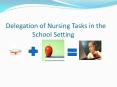 Delegation of Nursing Tasks in the         School Setting PowerPoint PPT Presentation