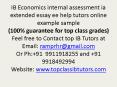 IB Economics ia commentary extended essay tutor help example sample online PowerPoint PPT Presentation