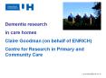 Dementia research PowerPoint PPT Presentation