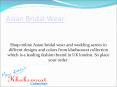 Asian Bridal Wear PowerPoint PPT Presentation
